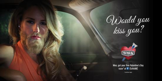 ¿Serías capaz de besar a una mujer con barba? schick2