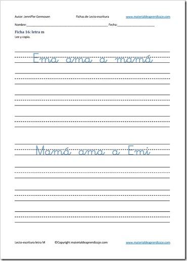 Lectoescritura letra m_17 Lectoescritura letra m_17