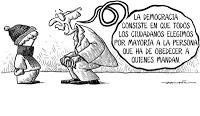 Dicen que es democracia, pero es una farsa Dicen que es democracia, pero es una farsa