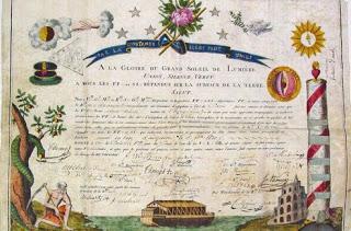 Diplomas masónicos en el Museo de la Francmasonería Diplomas masónicos en el Museo de la Francmasonería