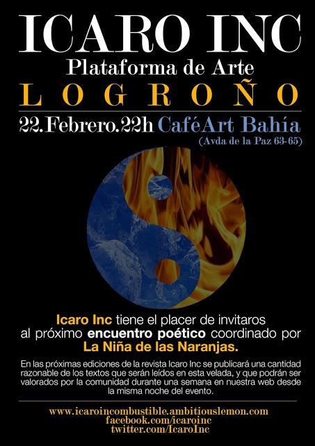 Recital en Café Bahía con Ícaro Incombustible (viernes 22 a las 22) Recital en Café Bahía con Ícaro Incombustible (viernes 22 a las 22)