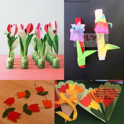 Comunión: Tutoriales de Ideas con tulipanes