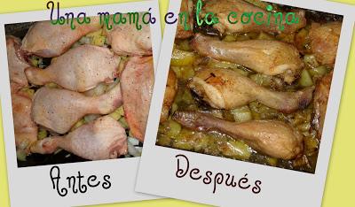 Muslos de pollo ¿troceados? al horno y Yummy Dough en Carnavales