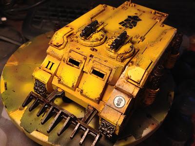 Pre-Heresy Imperial Fists Diemos Pattern Rhino Pre-Heresy Imperial Fists Diemos Pattern Rhino