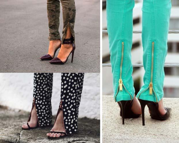 Pantalón con cremalleras… Pantalón con cremalleras…
