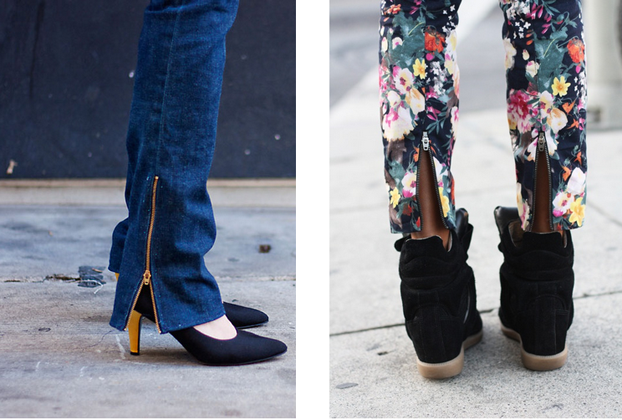 Pantalón con cremalleras… Pantalón con cremalleras…