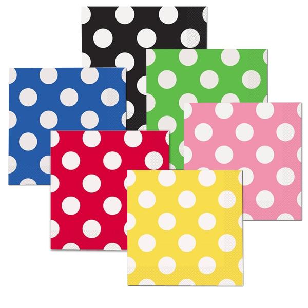 Productos para fiestas con lunares, y nuestros posts preferidos servilletas de papel con lunares blancos