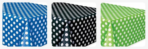 Productos para fiestas con lunares, y nuestros posts preferidos manteles de plástico con puntos blancos