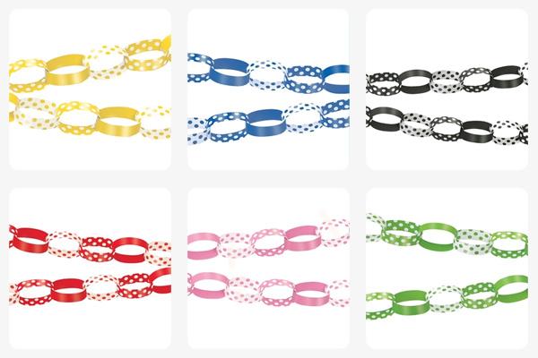 Productos para fiestas con lunares, y nuestros posts preferidos guirnaldas de anillos de papel con lunares