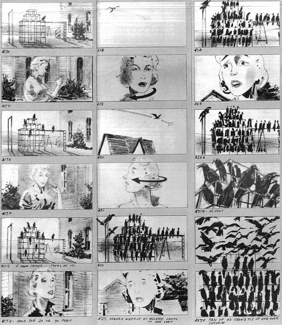 Storyboards para las películas de Alfred Hitchcock (1)