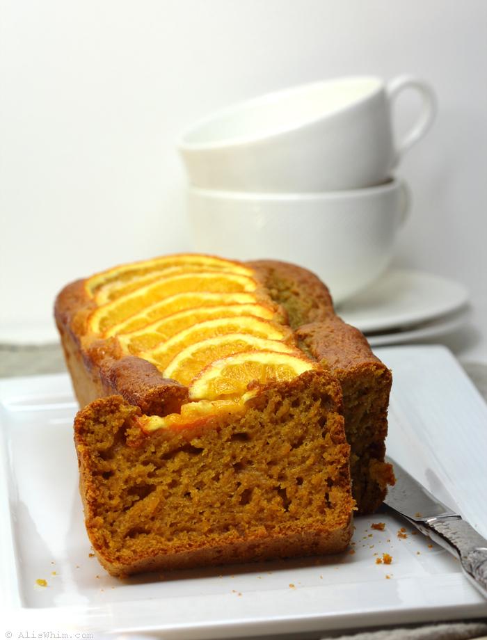 Bizcocho de calabaza y naranja sin lácteos Pumpkin and orange cake
