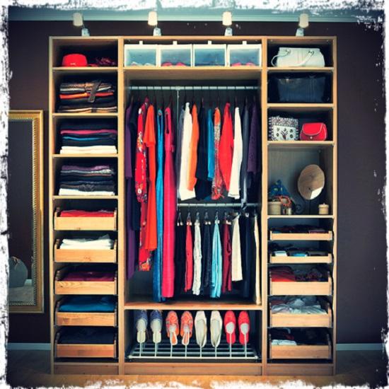 Un closet ordenado