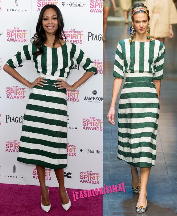 zoe saldana independent spirit awards red carpet dolce gabbana zoe saldana independent spirit awards red carpet dolce gabbana