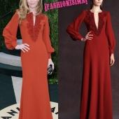 leslie-mann-and-andrew-gn-pre-fall-2013-v-neck-long-sleeve-gown-gallery