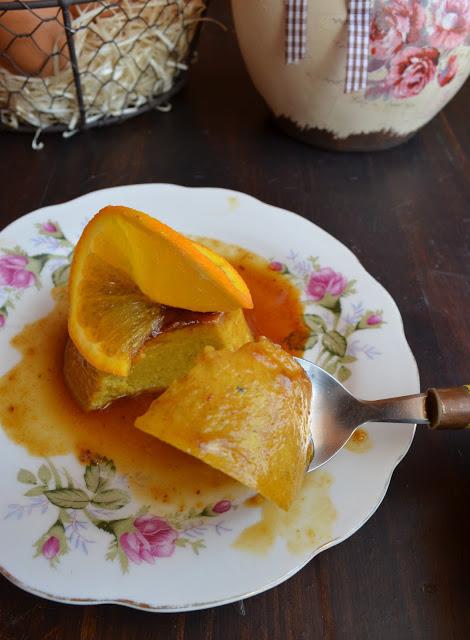 FLAN DE HUEVO CON CALABAZA Y NARANJA FLAN DE HUEVO CON CALABAZA Y NARANJA