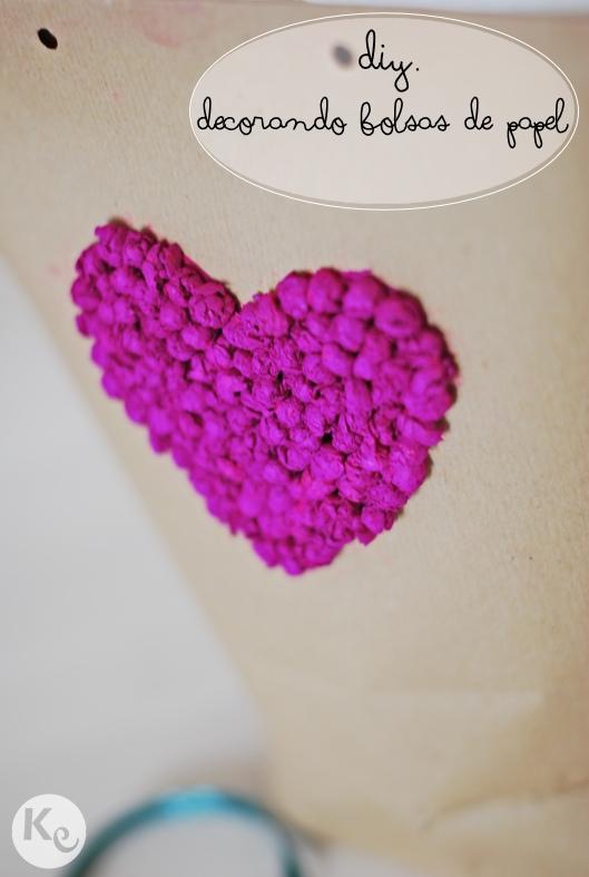 DIY. 3D heart paper bag