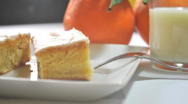 BIZCOCHO DE NARANJA CON GLASEADO DE NARANJA. ORANGE CAKE WITH ORANGE GLAZE