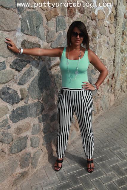 Pantalón a rayas con menta - Stripes and Mint Pantalón a rayas con menta - Stripes and Mint