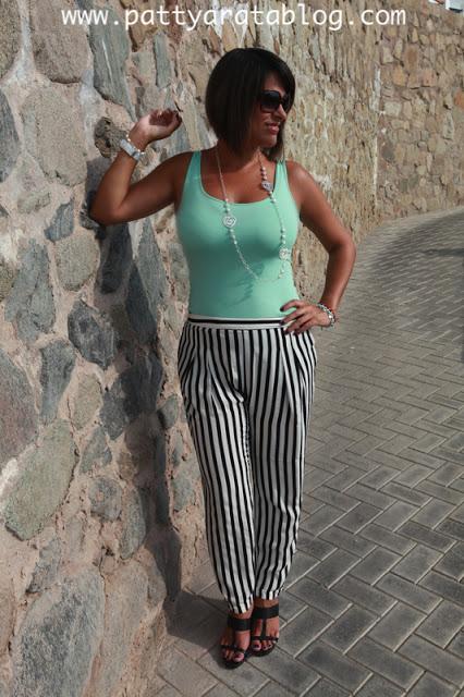 Pantalón a rayas con menta - Stripes and Mint Pantalón a rayas con menta - Stripes and Mint