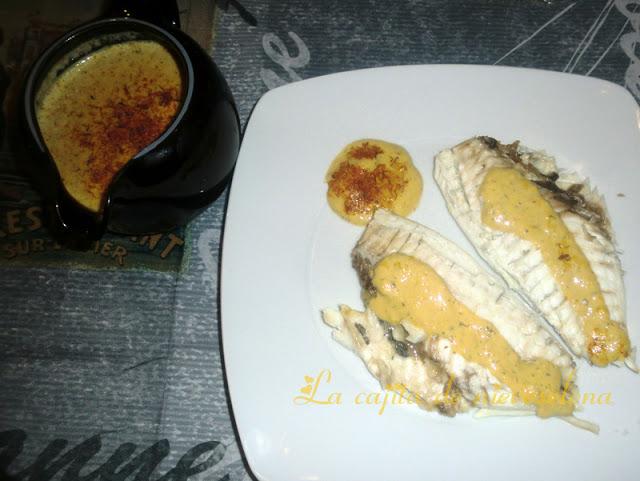 Dorada a la sal con salsa de azafrán Dorada a la sal con salsa de azafrán