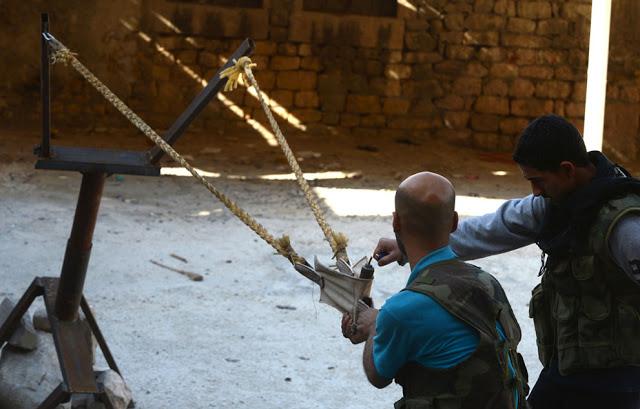 Armas caseras de los rebeldes sirios