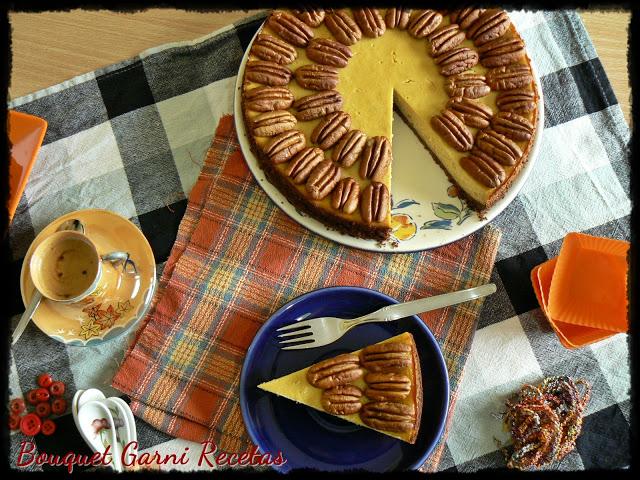 Cheesecake de batatas, miel y nueces Pecan (Además... ¡Otro premio recibido y más de 100 seguidores en Google+!)