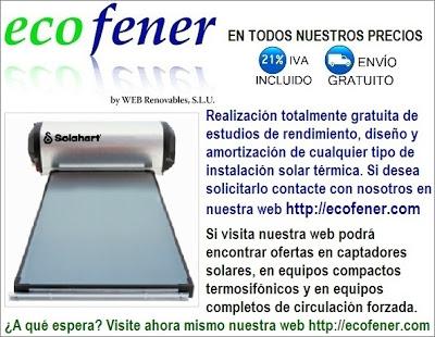 Ofertas en equipos solares térmicos en http://ecofener.com