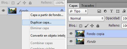 duplica capa fondo photoshop