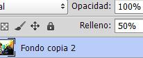 opacidad relleno de capa 50 photoshop