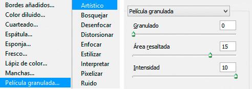 filtro pelicula granulada photoshop