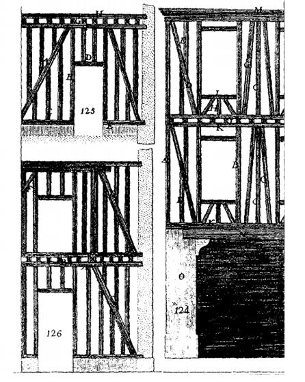 Entramados de madera rellenos esquema entramado
