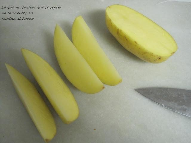 Lubinas al horno rellenas de mandarinas Lubinas al horno rellenas de mandarinas