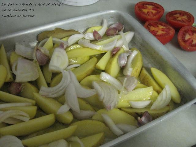 Lubinas al horno rellenas de mandarinas Lubinas al horno rellenas de mandarinas