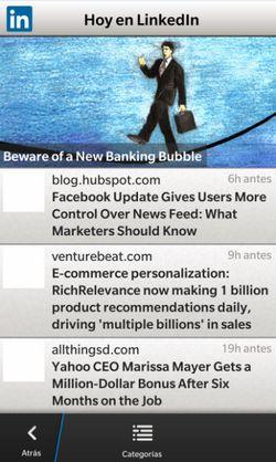 LinledIn lanza actualización de su aplicación móvil para #Blackberry10 linkedin-bb10-today