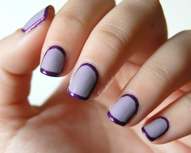 NOTD: Purple framed nails.