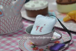 DIY una bolsita de té de fieltro Bolsita de té de fieltro