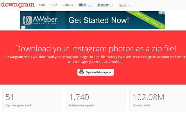 Downgram: Descarga tus fotos de Instagram Downgram: Descarga tus fotos de Instagram