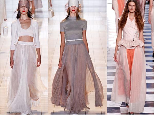 Intuición veraniega: Gaseado, el tejido de moda para la primavera verano 2013 Rochas Primavera verano 2013