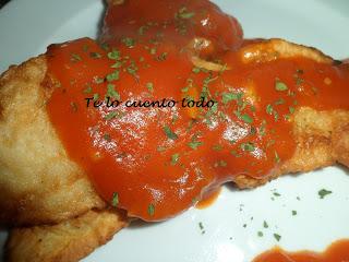 Filetes de merluza con tomate Filetes de merluza con tomate