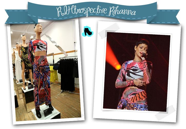 RIHtrospective Rihanna Falda y t-shirt de Adam Selman usados por Rihanna en Baku, Azerbaijan.
