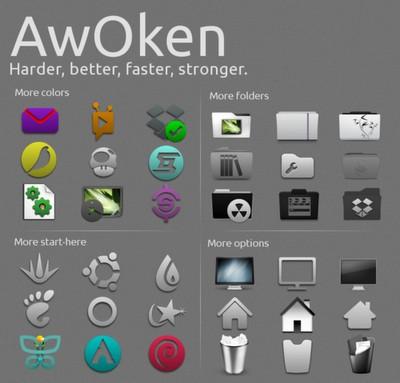 Paquete de iconos Awoken para Ubuntu iconos-awoken