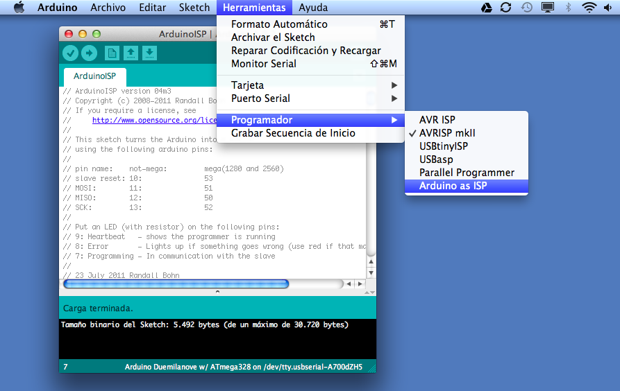 Cargar Bootloader en Arduino usando una segunda placa tut4