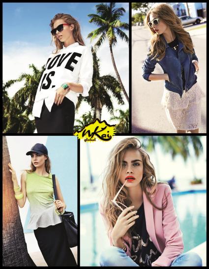 Spring/Summer 2013 by RESERVED, con una “Cara” muy de moda. Cara Develigne