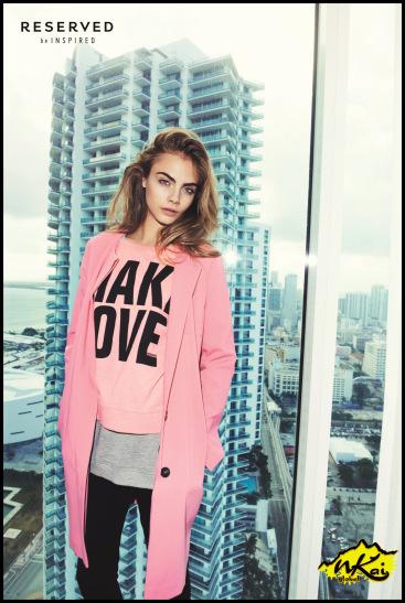 Spring/Summer 2013 by RESERVED, con una “Cara” muy de moda. Cara Delevigne