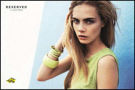 Spring/Summer 2013 by RESERVED, con una “Cara” muy de moda. Cara Develigne
