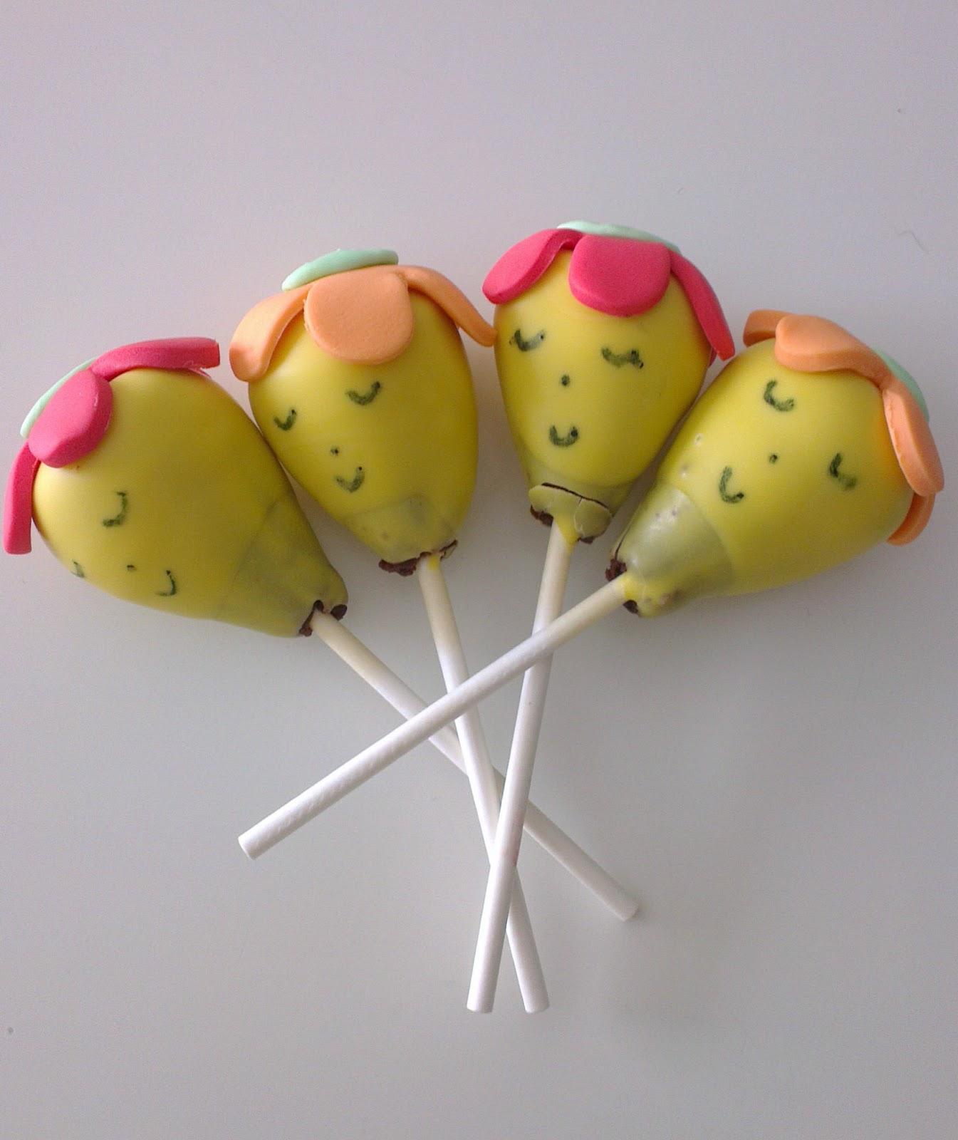 ♥ Cake pops con flores ♥ Cake pops con flores