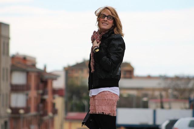 Mini de flecos Mini de flecos