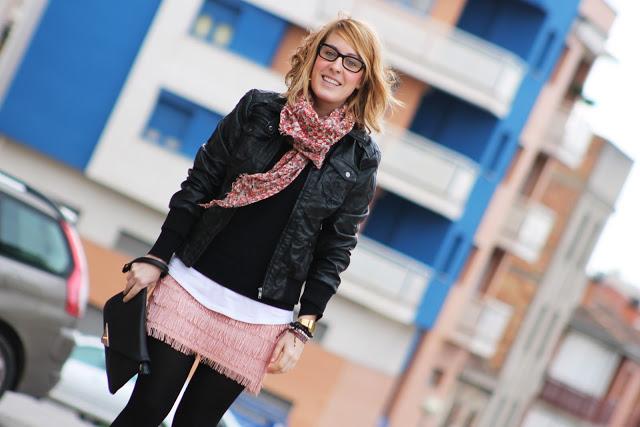 Mini de flecos Mini de flecos