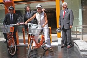 Lanzamiento del primer sistema automatizado de bicicletas públicas de Chile