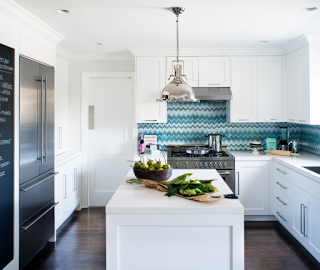 Cocinas en Interiores Modernos: Azulejos Turquesas Ann Sacks